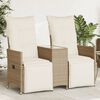 vidaXL Reclining Garden Sofa Beige