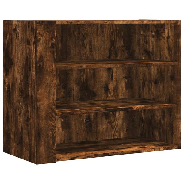 vidaXL Wall Cabinet Smoked Oak Engineered Wood 29.5 x 13.8 x 23.6 in