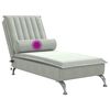 vidaXL Massage Chaise Lounge Light grey