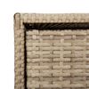 vidaXL Garden Storage Cabinet Beige PE Rattan Medium