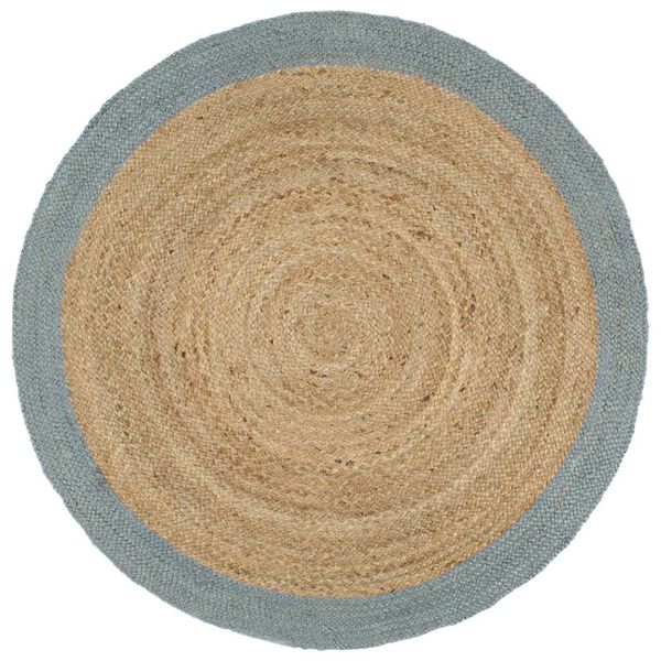 vidaXL Area Rug Brown and Olive Green 100% Jute Large Durable Area Rug