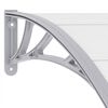 vidaXL Door Canopy Gray and Transparent