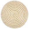 vidaXL Pouffe Natural Jute Jute with EPS foam balls Medium Pouffe