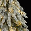 vidaXL Artificial Christmas Tree White with flocked snow Polyethylene, Metal
