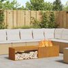 vidaXL Fire Pit Brown 62.99 x 17.72 x 13.78 in Steel