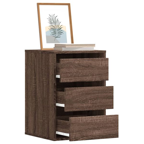 vidaXL Chest of Drawers Brown Oak Engineered Wood Small Chest of Drawers