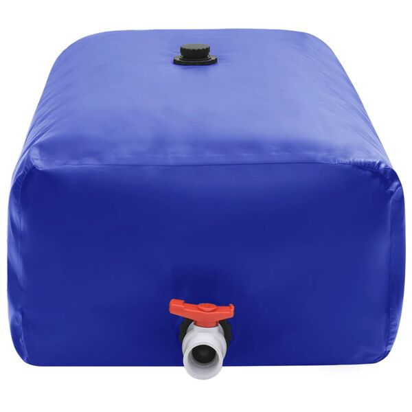 vidaXL Water Tank Blue PVC Large Foldable Water Tank Rectangular