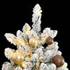 vidaXL Artificial Hinged Christmas Tree 300 LEDs & Ball Set 70.9"