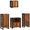vidaXL Bathroom Furniture Set with Drawer 4 pcs Solid Reclaim Wood