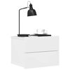 vidaXL Bedside Cabinet Set of 2 High gloss white Engineered wood