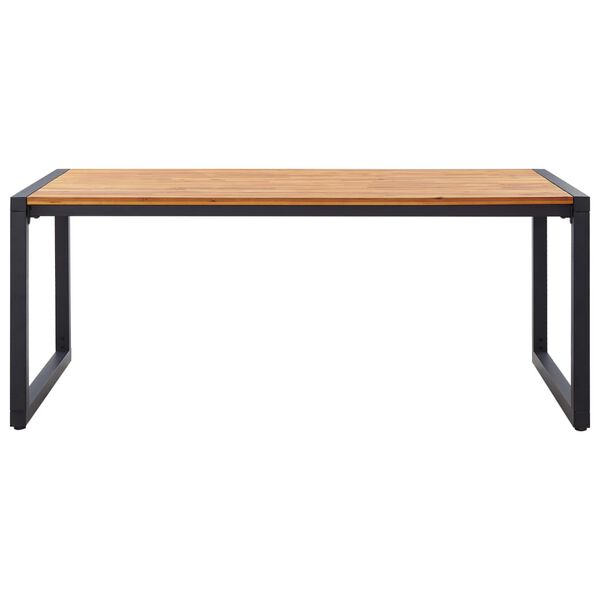 vidaXL 7 Piece Patio Dining Set Black