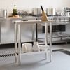 vidaXL Kitchen Work Table 32.5"x11.8"x33.5" Stainless Steel