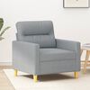 vidaXL Sofa Chair Light grey Fabric - Polyester, Metal, Foam Single