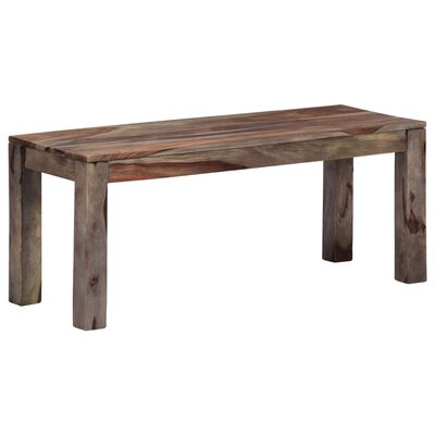 vidaXL Bench 43.3" Gray Solid Sheesham Wood
