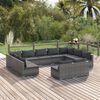 vidaXL Garden Lounge Set Gray PE rattan Large Modular
