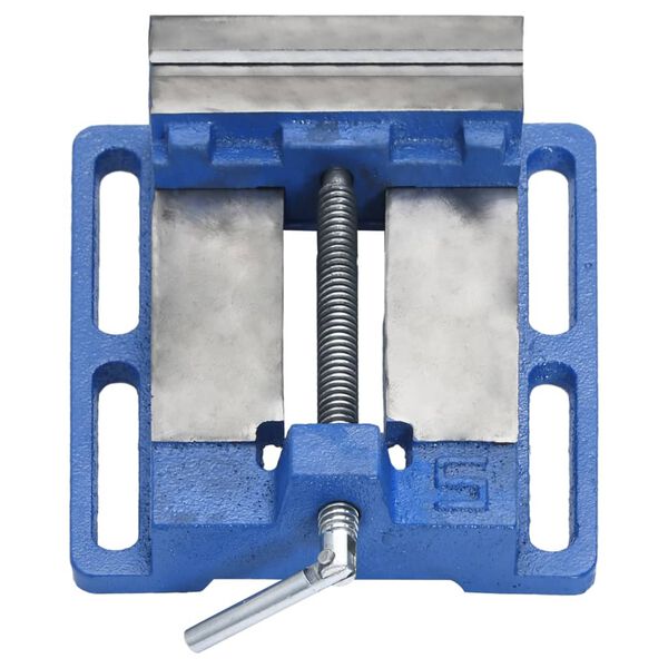 vidaXL Drill Press Vise Blue 4.76 " Cast Iron