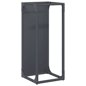 vidaXL Firewood Rack Anthracite 9.8x9.8x23.6" Cold-rolled steel