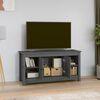 vidaXL TV Cabinet Grey Solid Pine Wood One Size TV Cabinet Rectangular