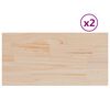 vidaXL Table Top Set of 2 Natural Solid pine wood Medium Durable