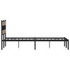 vidaXL Bed Frame Black, Sonoma Oak Iron, Engineered Wood Full Bed Frame