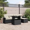 vidaXL Garden Sofa Set Black for the sofa set, Cream white for cushions