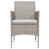 vidaXL Garden Dining Set Beige and black