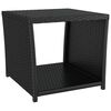 vidaXL Garden Lounge Set Black Poly rattan, Powder-coated steel, Fabric