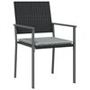 vidaXL Garden Chair Set of 4 Black