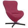 vidaXL Egg Chair Wine Red 24.80 x 28.74 x 35.43 in Velvet