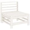 vidaXL Garden Lounge Set White Solid pine wood Medium Modular