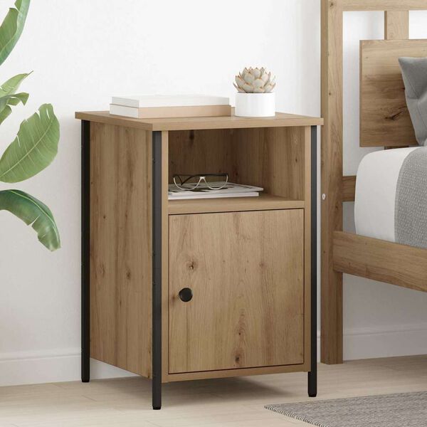 vidaXL Bedside Cabinet Artisan Oak 15.75 x 16.54 x 23.62 in