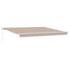 vidaXL Retractable Awning Beige 118.11" x 98.43" Fabric and Metal