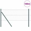 vidaXL Fence with Posts Gray 0.6 x 100 m PVC-coated steel