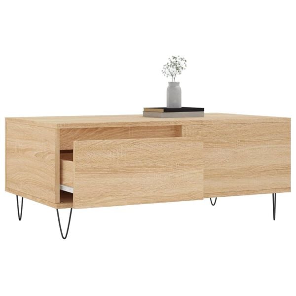 vidaXL Coffee Table Sonoma Oak Engineered Wood Medium Coffee Table