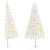 vidaXL Corner Artificial Pre-lit Christmas Tree White 70.9" PVC