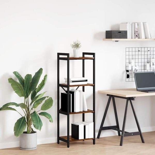 vidaXL Bookshelf Smoked Oak 40 x 30 x 85 cm Engineered Wood