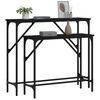 vidaXL Console Table Set of 2 Black Engineered wood Large and Small