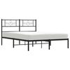vidaXL Bed Frame Black Powder-coated steel Full Bed Frame Rectangular