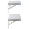 vidaXL Wall Shelf Silver Stainless Steel 19.7 x 9.3 in Wall Mounting