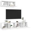 vidaXL TV Cabinet Set of 3 White Engineered Wood Standard TV Cabinet