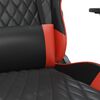 vidaXL Gaming Chair Black and Red Faux leather, Metal, Plywood Medium