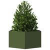 vidaXL Garden Planter Olive Green Steel Large Durable Garden Planter