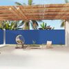 vidaXL Side Awning Blue 100% polyester, steel, aluminum, PU coating Large