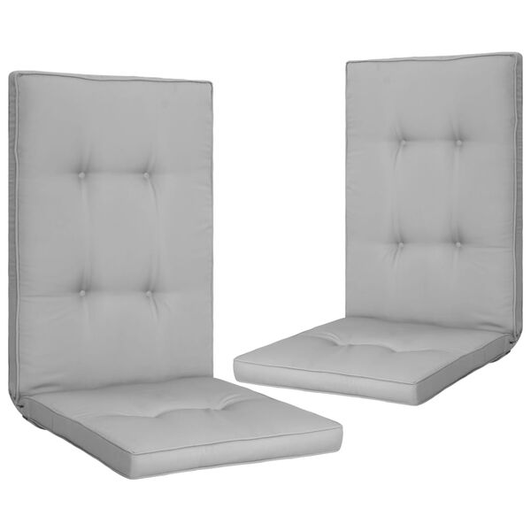 vidaXL Garden Chair Cushions 2 pcs Gray 47.2"x19.7"x2"
