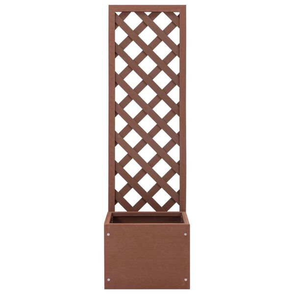 vidaXL Trellis Planter Brown Wood-Plastic Composite (WPC)