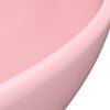 vidaXL Luxury Basin Oval-shaped Matt Pink 15.7x13.0" Ceramic