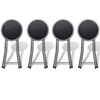 vidaXL Folding Stools 4 pcs Faux Leather