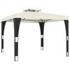 vidaXL Gazebo Cream and Anthracite Powder-coated steel and polyester Large