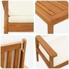 vidaXL Garden Sofa Set with Cushion 6 pcs Brown Solid Acacia wood