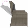 vidaXL Garden Lounge Set Grey PE rattan Standard Adjustable Armrests